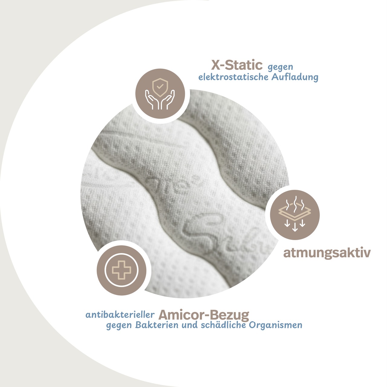 Luxusviscomatratze TR mit Silverline-Bezug