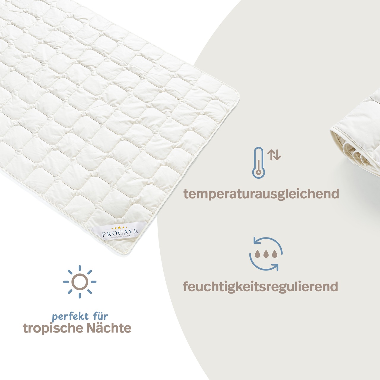 Wildseide Exquisit Qualitäts-Bettdecke - Sommer