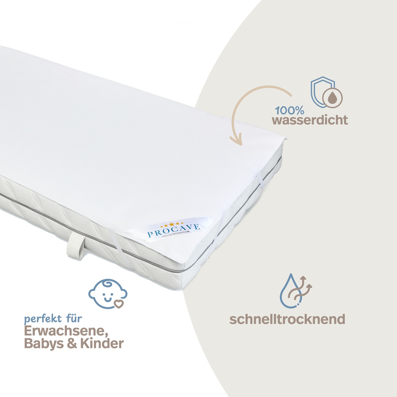 wasserdichte Premium Matratzen-Auflage 3-lagig