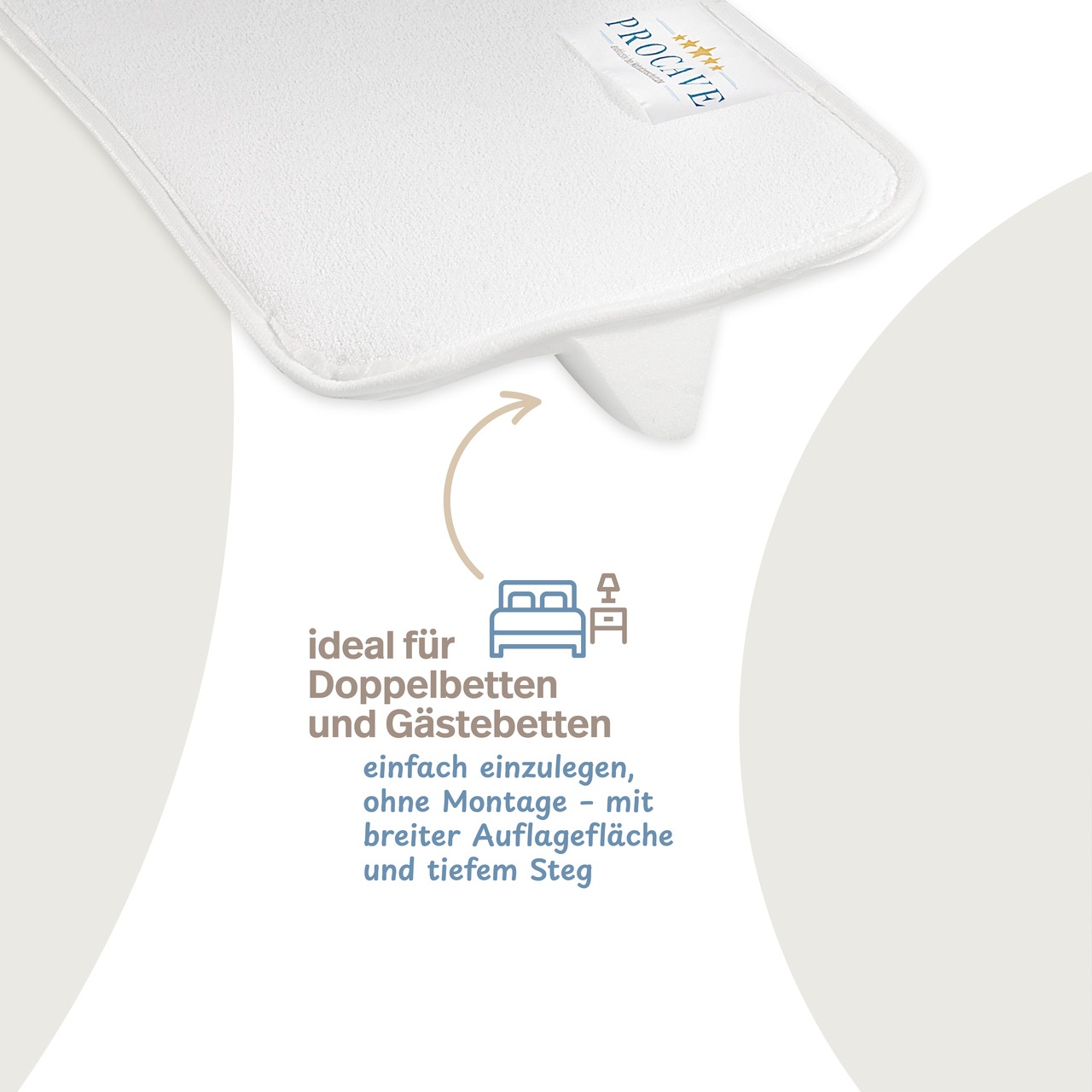 Doppelbettbrücke mit Bezug