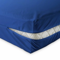 Unversteppter Matratzenbezug in Blau