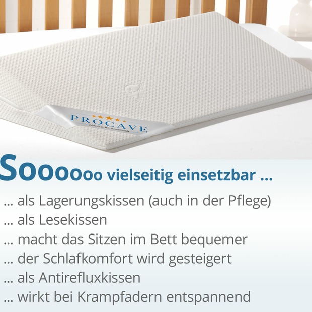 Bettkeil mit Bezug aus Silver Protect-Doppeltuch