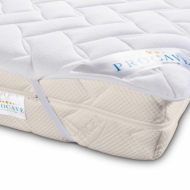 Matratzenauflage verstepptes Frottee-Doppeltuch mit 4 Eckgummis