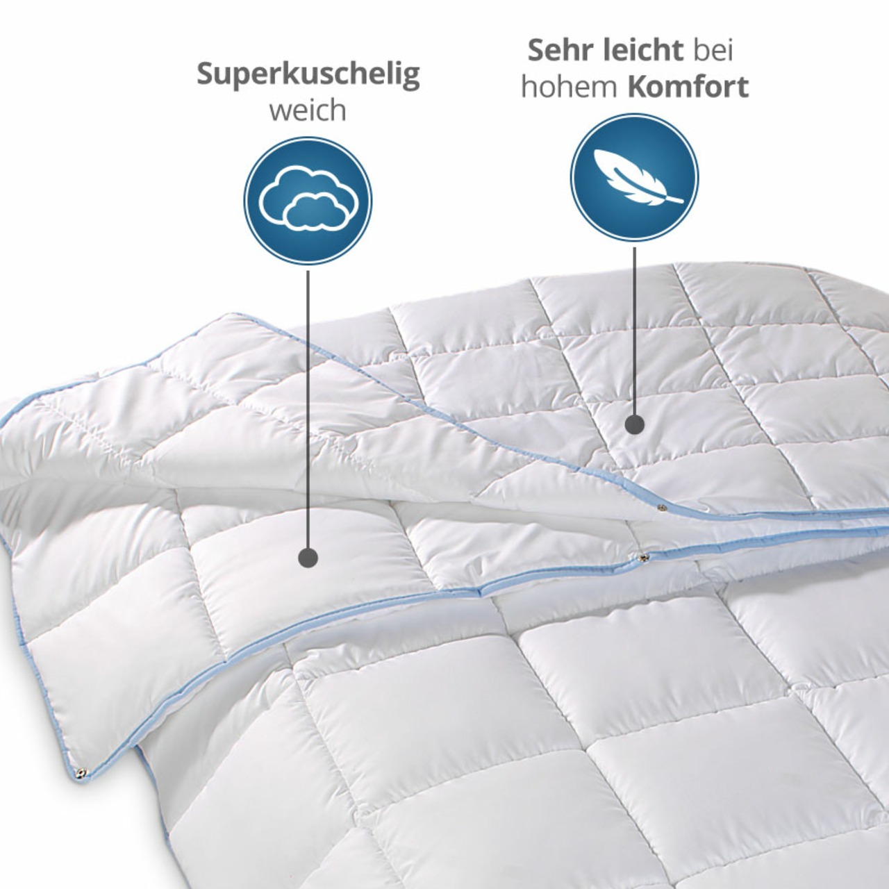 TopCool kochfeste Qualitäts-4-Jahreszeitendecke mit Druckknöpfen