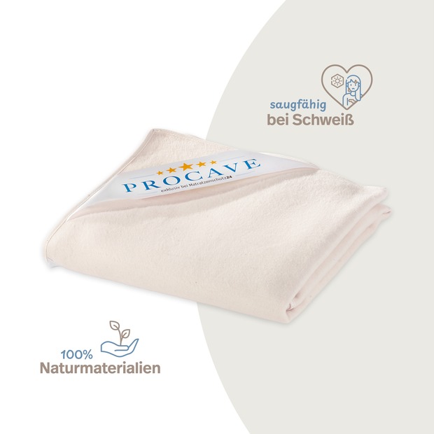 Matratzen-Auflage natur aus 100% Baumwolle