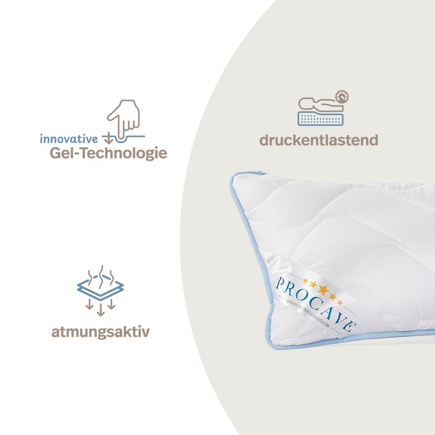Nackenstützkissen GELSCHAUM mit TopCool Kissenbezug