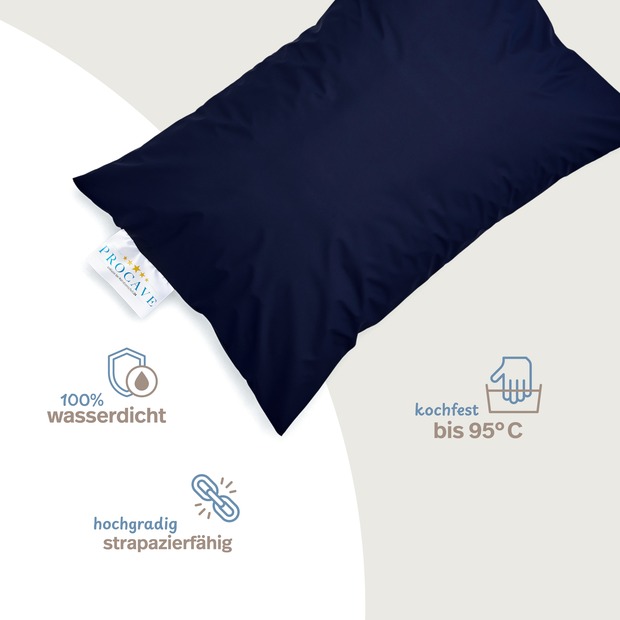 wasserdichter Kissenbezug abwischbar in dunkelblau