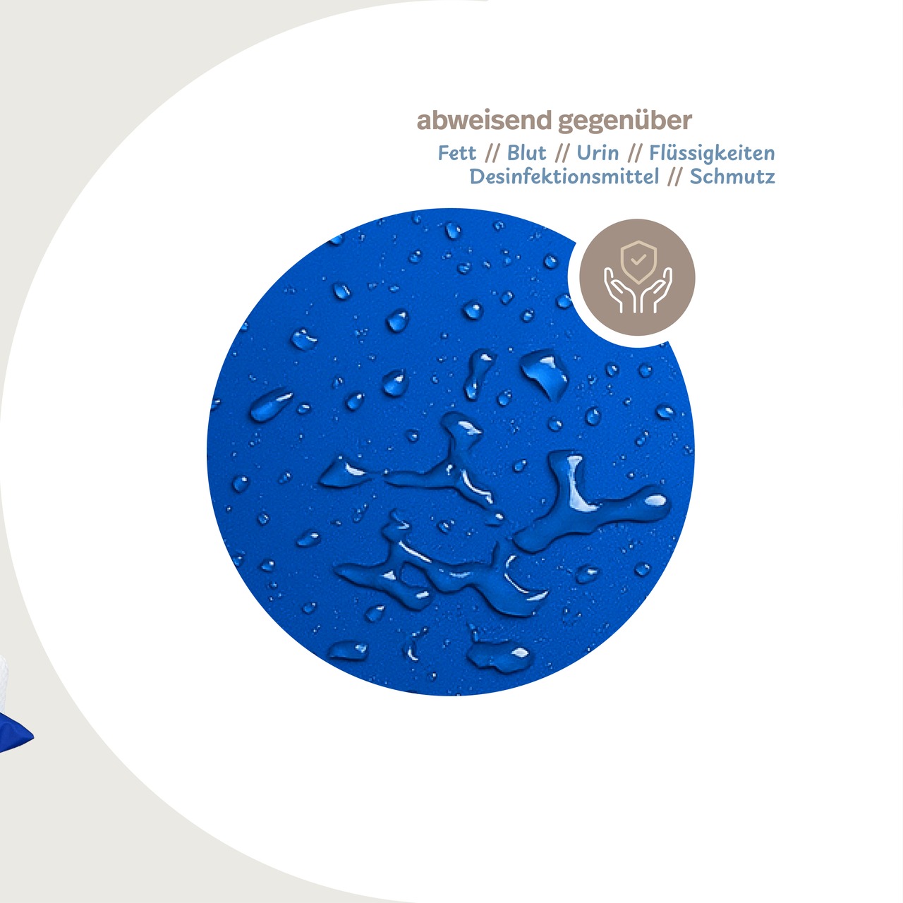 wasserdichter Inkontinenz Bettdeckenbezug abwischbar in blau