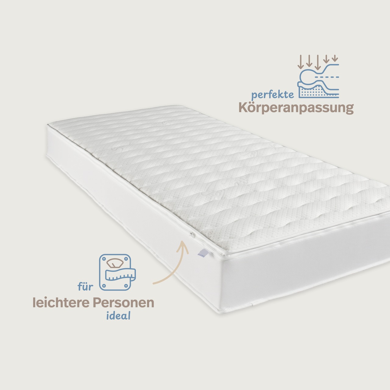 Luxusviscomatratze TR mit Silverline-Bezug