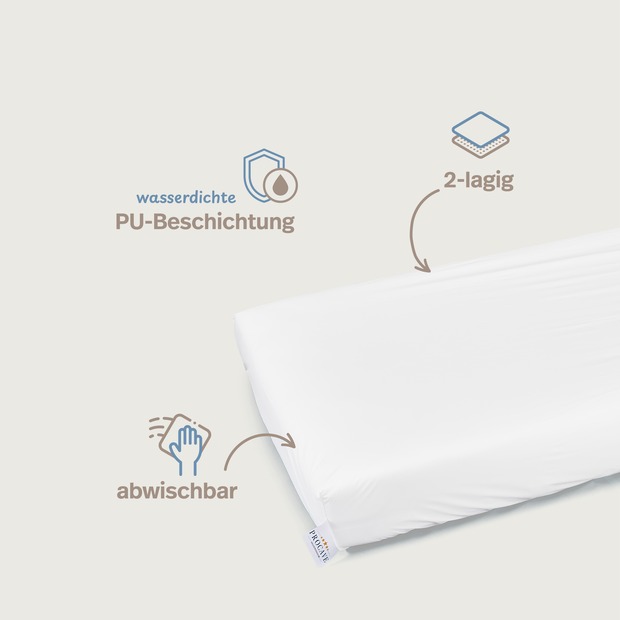 wasserdichtes Spannbettlaken abwischbar weiß