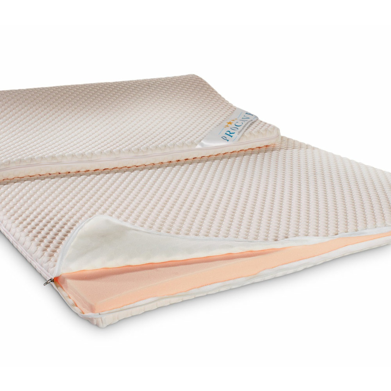 Gelschaum-Matratzen-Topper mit Noppen-Doppeltuch-Bezug