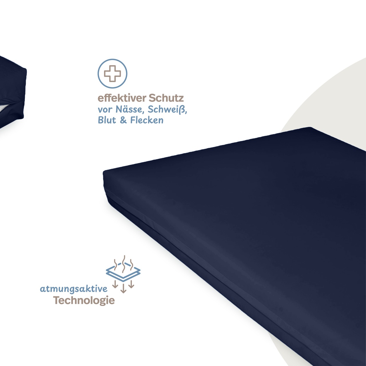 wasserdichter Matratzenbezug dunkelblau
