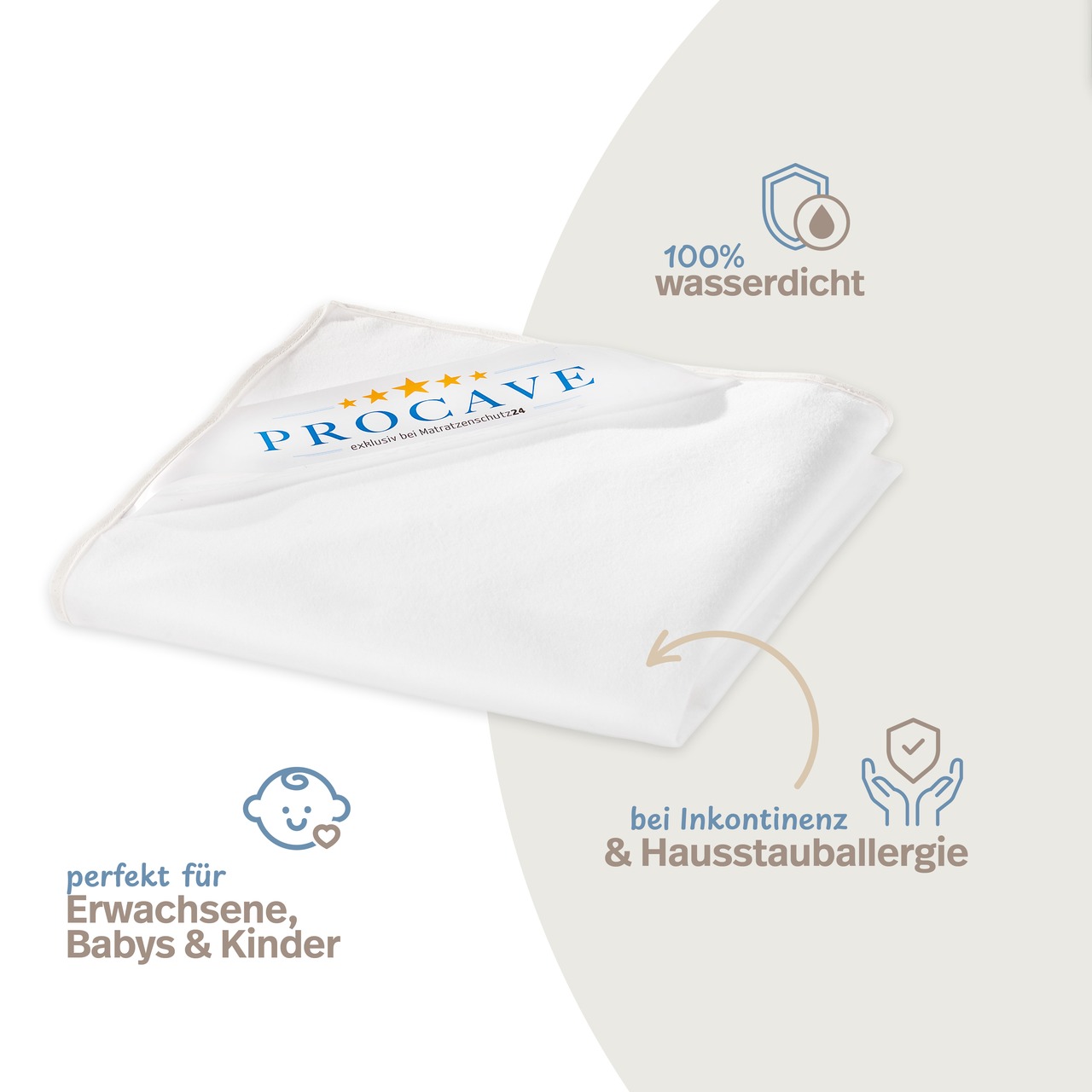 wasserundurchlässige Matratzen-Auflage 2-lagig