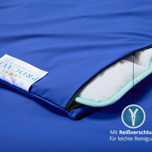 wasserdichter Inkontinenz Bettdeckenbezug abwischbar in blau