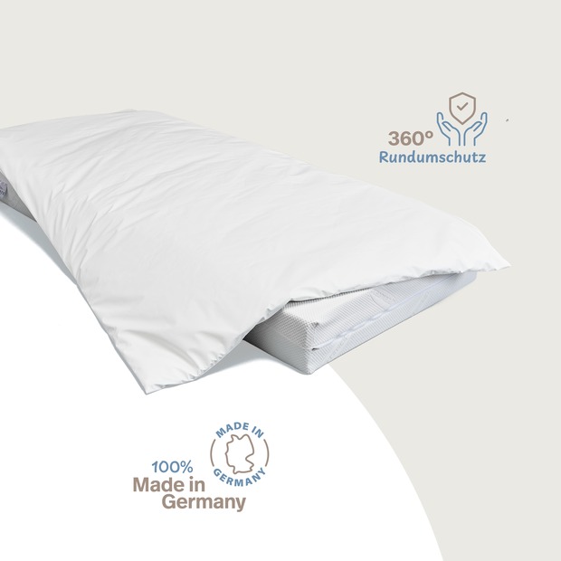 wasserdichter Inkontinenz Bettdeckenbezug abwischbar in weiß