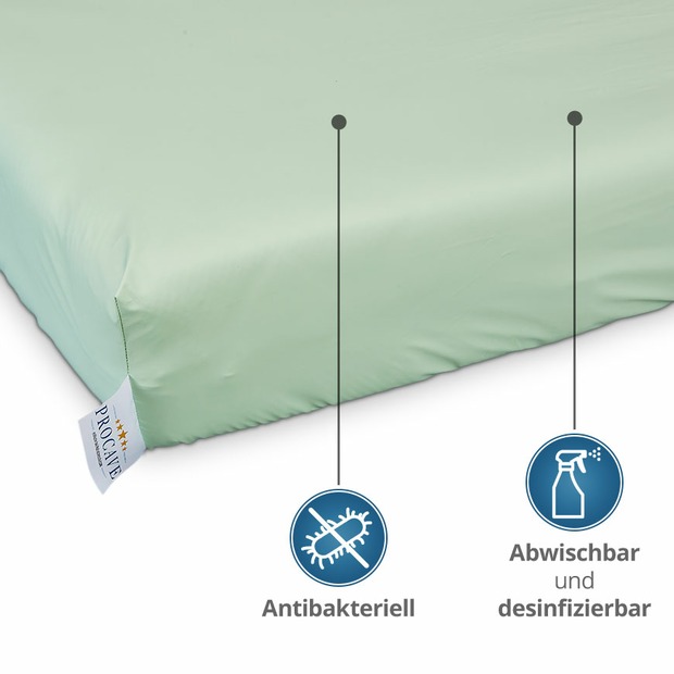 Inkontinenz Spannbettlaken in Grün - 100% wasserdicht
