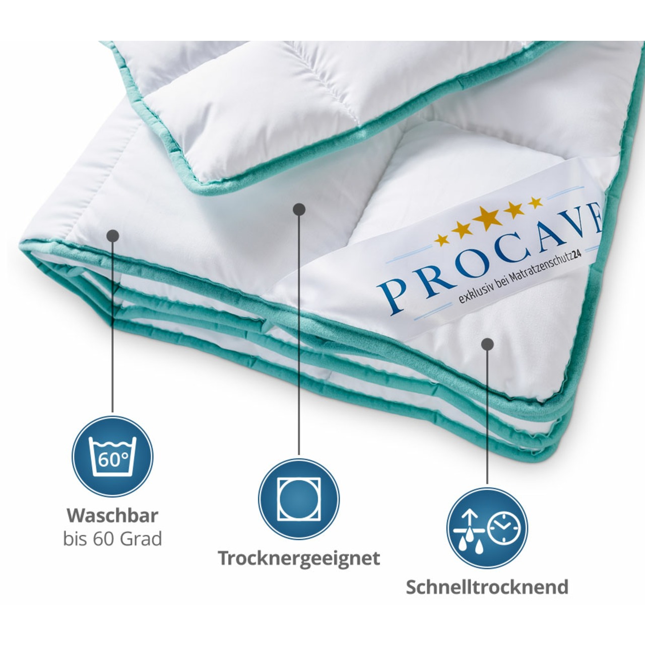 Kinderbetten-Set Aloe Vera mit Kissen 40x60cm und Steppbett 100x135cm