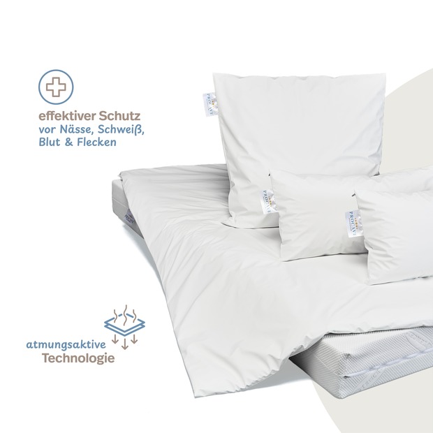 wasserdichter Inkontinenz Bettdeckenbezug abwischbar in weiß