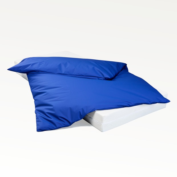 wasserdichter Inkontinenz Bettdeckenbezug abwischbar in blau