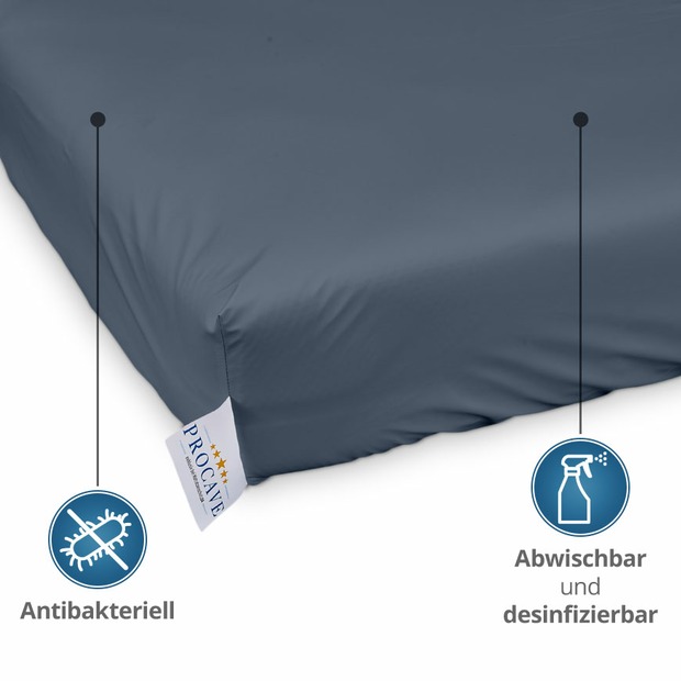 Wasserdichtes Spannbettlaken abwischbar in Dunkelblau