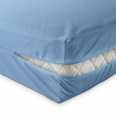 Unversteppter Matratzenbezug in Hellblau