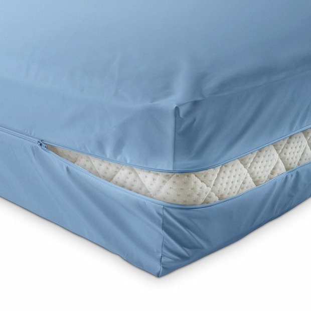 Unversteppter Matratzenbezug in Hellblau