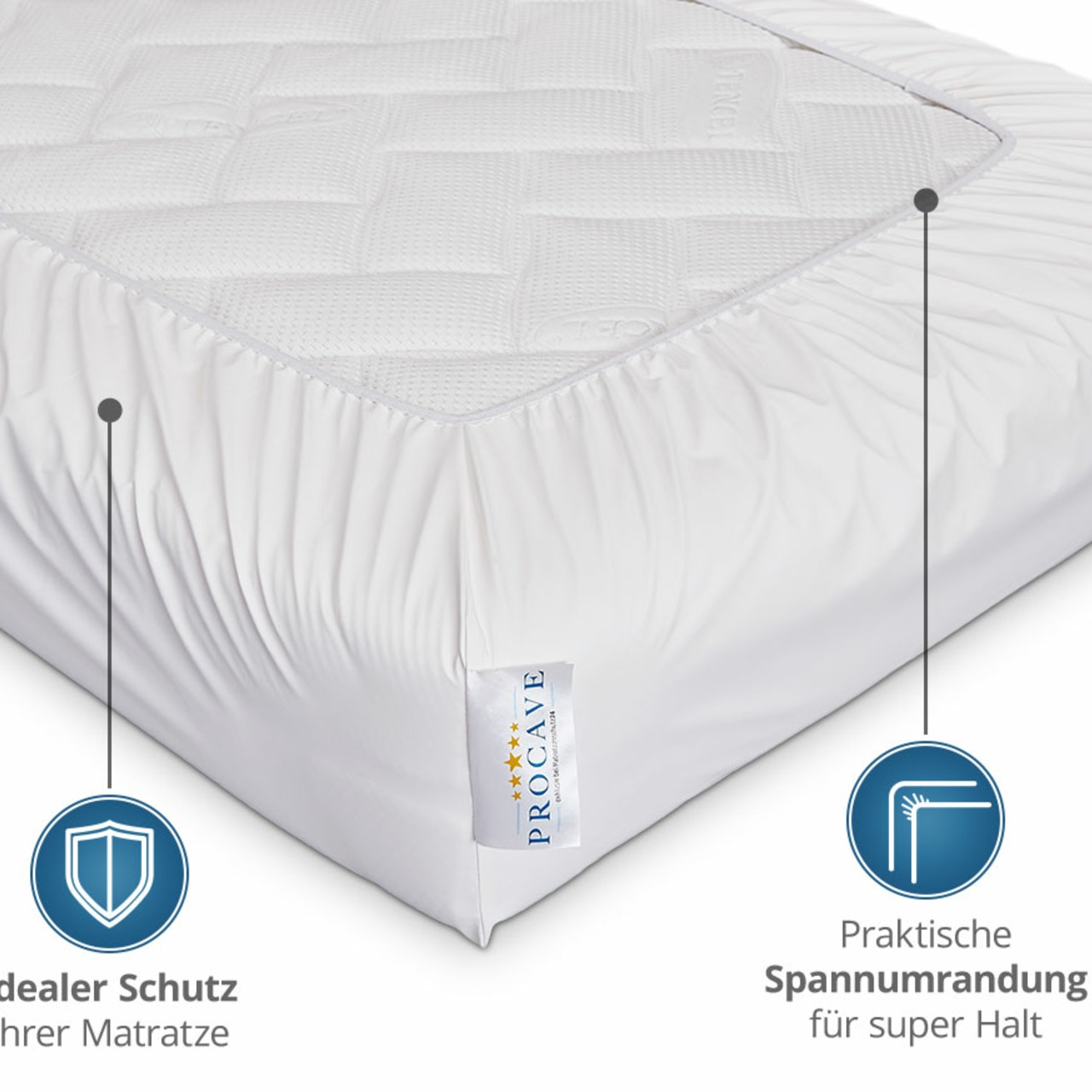 Inkontinenz Spannbettlaken in Weiß - 100% wasserdicht