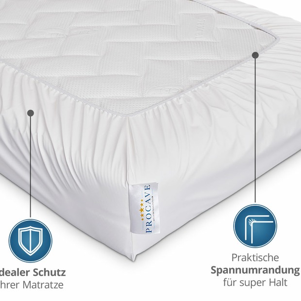 Inkontinenz Spannbettlaken in Weiß - 100% wasserdicht