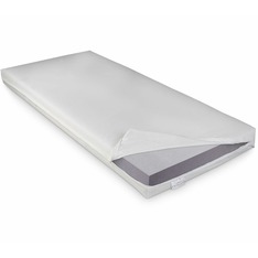 Pflegematratze mit Kaltschaumkern und wasserdichtem Bezug in Weiß