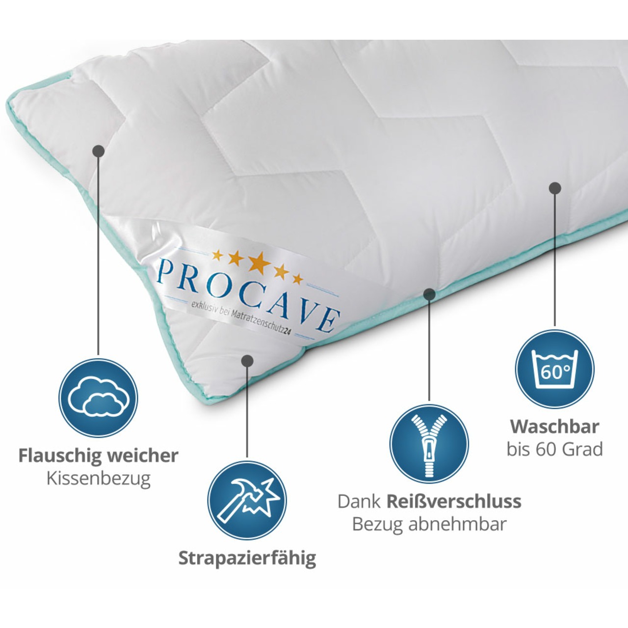 Nackenstützkissen Memory mit AloeVera Kissenbezug