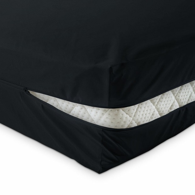 Unversteppter Matratzenbezug in Schwarz