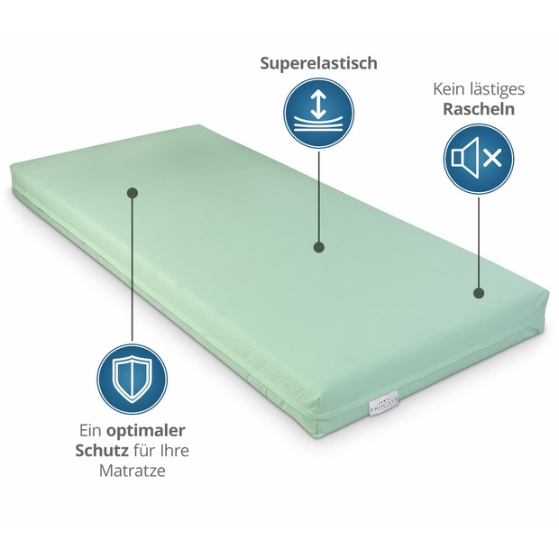 Wasserdichter Matratzenbezug in Grün