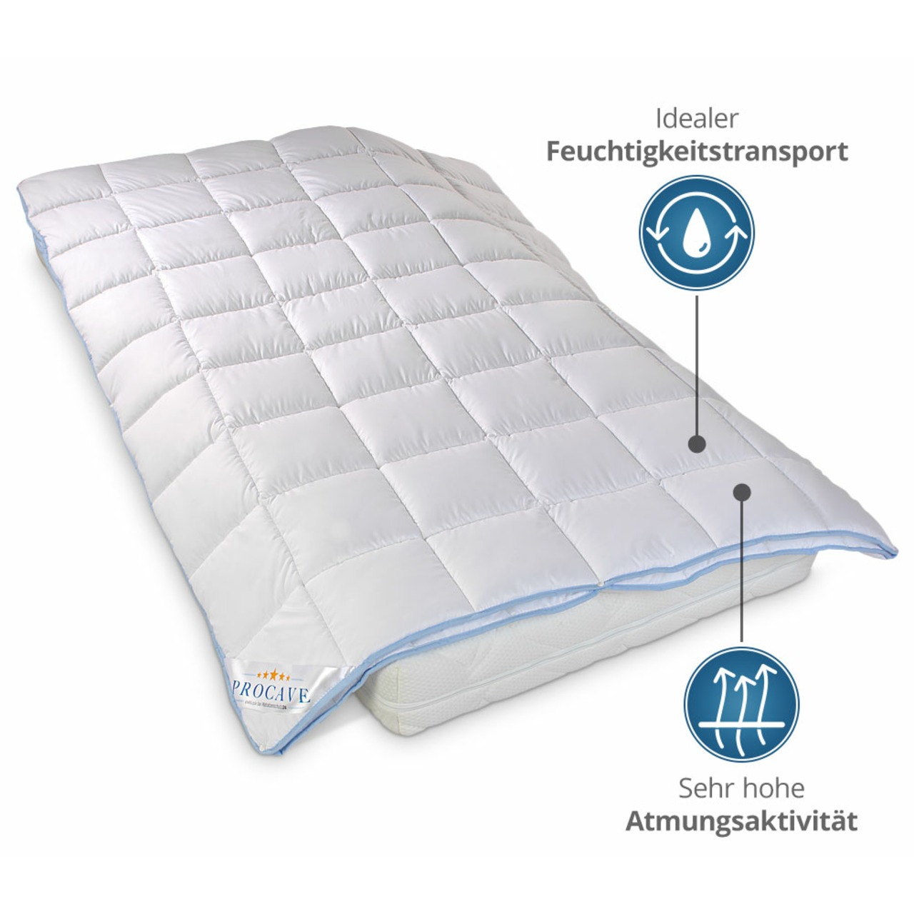TopCool kochfeste Qualitäts-4-Jahreszeitendecke mit Druckknöpfen