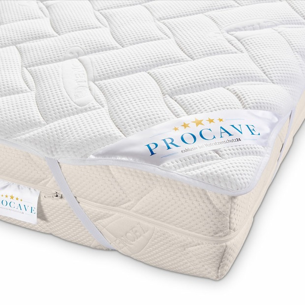 Matratzenauflage verstepptes Lyocell-Doppeltuch mit 4 Eckgummis