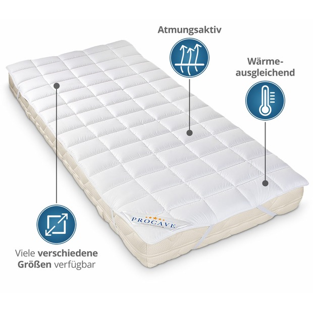 Microfaser Matratzenauflage (Micro-Comfort) mit 4 Eckgummis