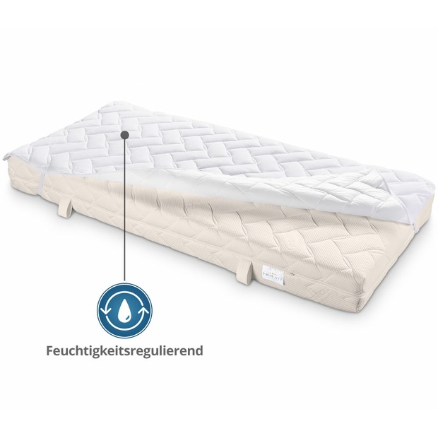 Matratzenauflage verstepptes Frottee-Doppeltuch mit 4 Eckgummis