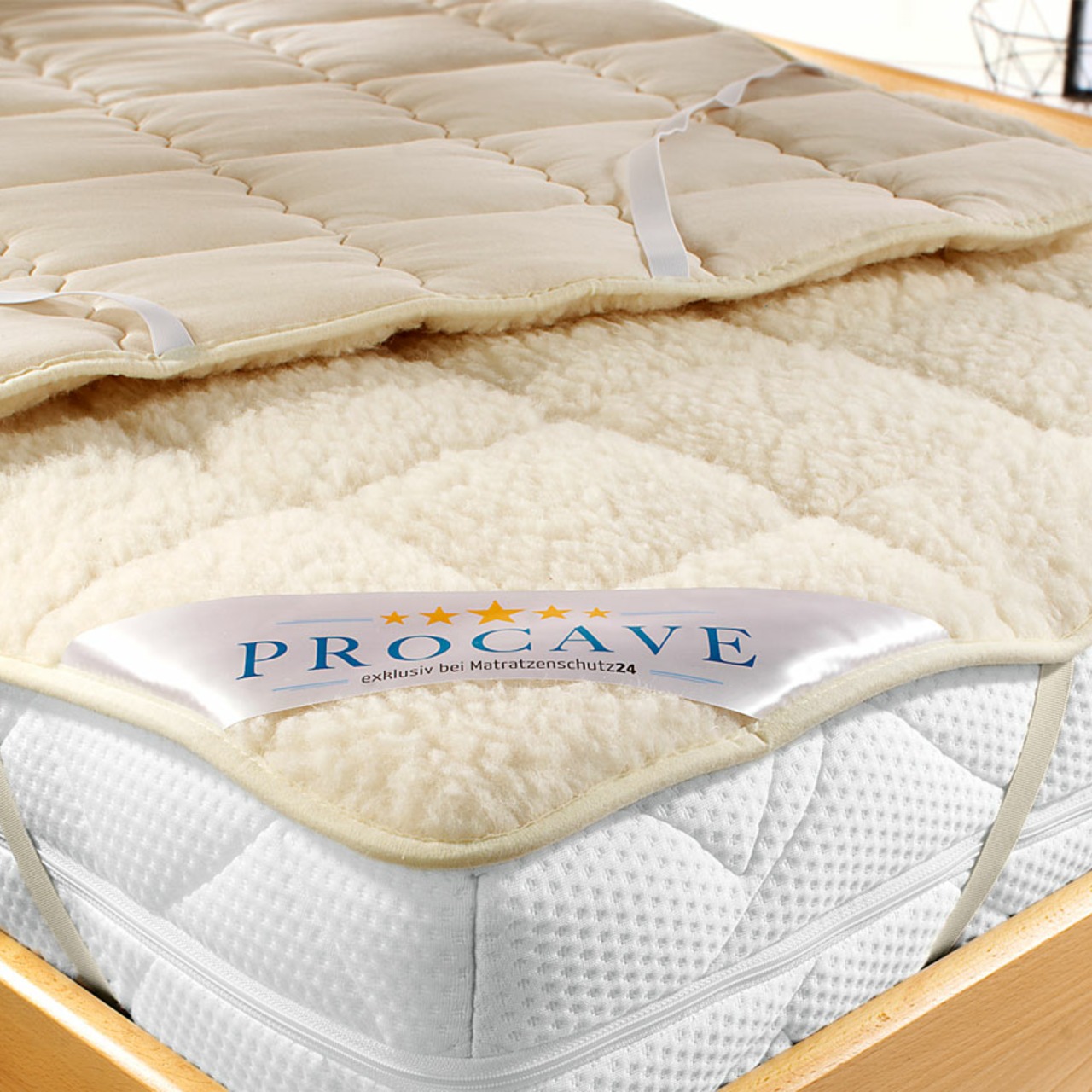 NATUR Lammflor Schurwolle Matratzenschoner