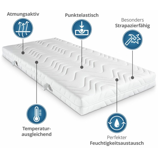 Kaltschaummatratze VT mit Doppeltuchbezug