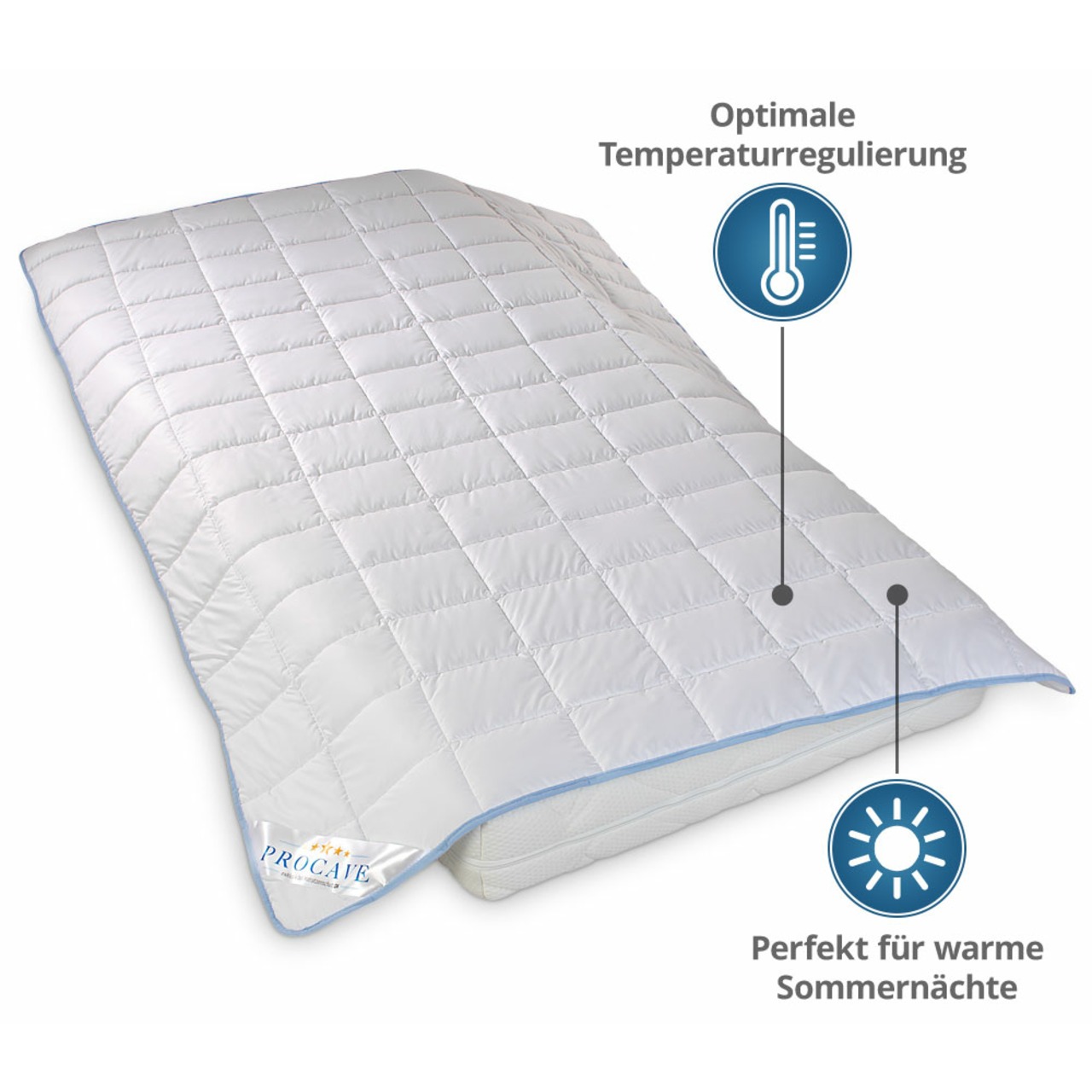 TopCool kochfeste Qualitäts-Sommerbettdecke