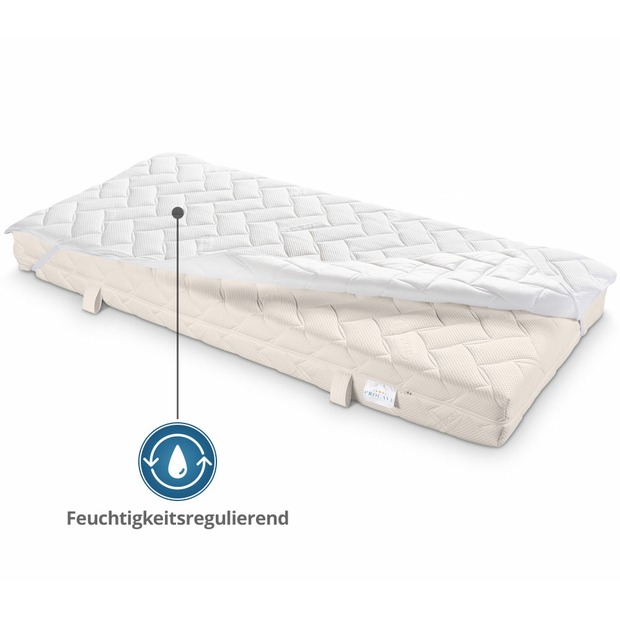 Matratzenauflage verstepptes Lyocell-Doppeltuch mit 4 Eckgummis