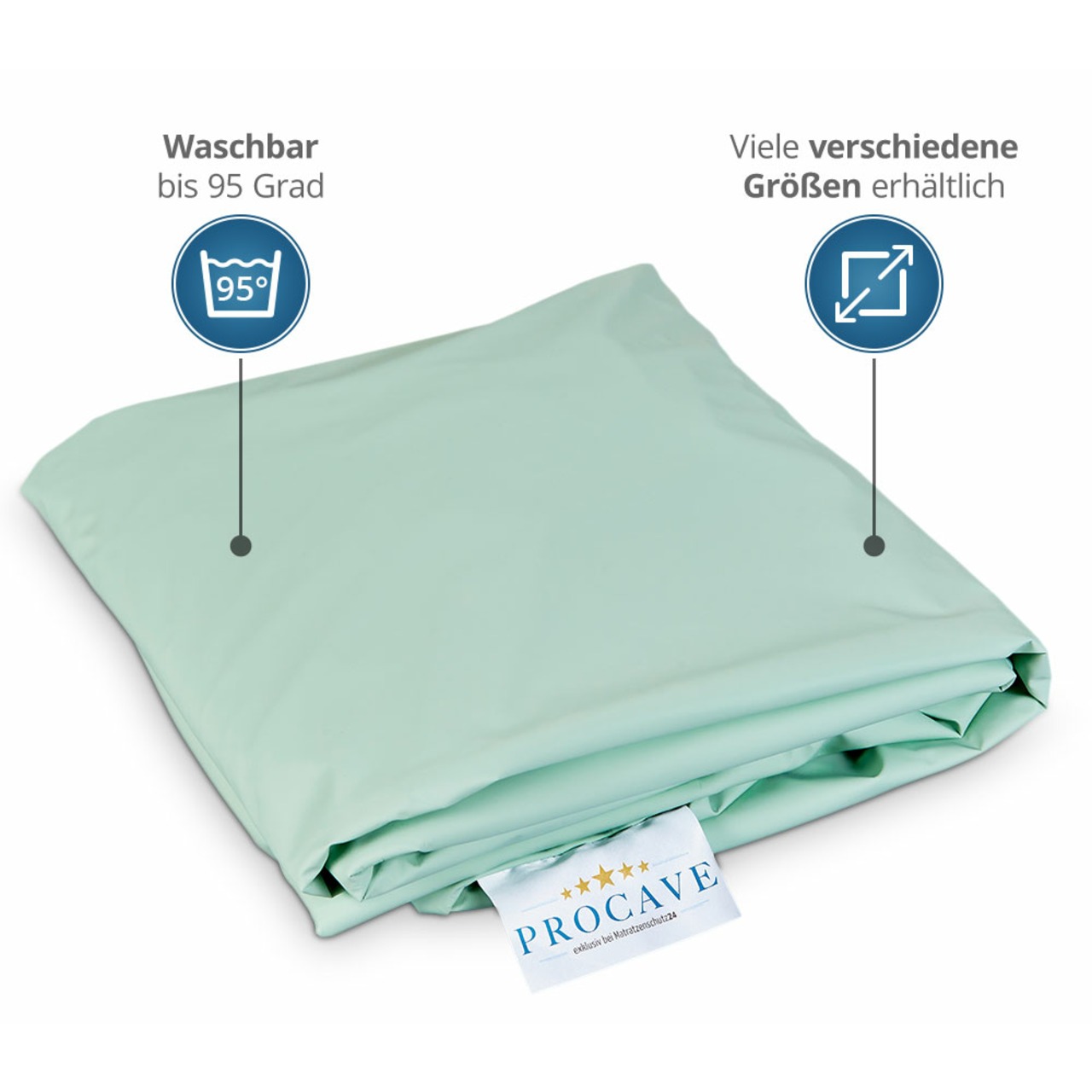 Inkontinenz Spannbettlaken in Grün - 100% wasserdicht