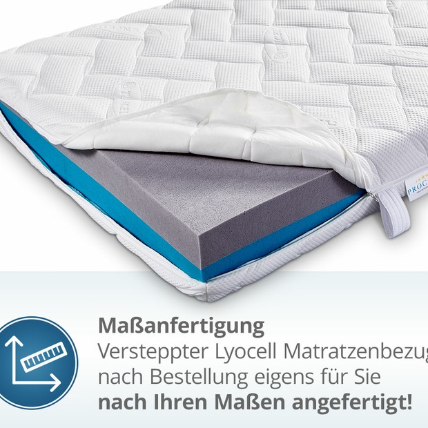 Lyocell Matratzenbezug versteppt