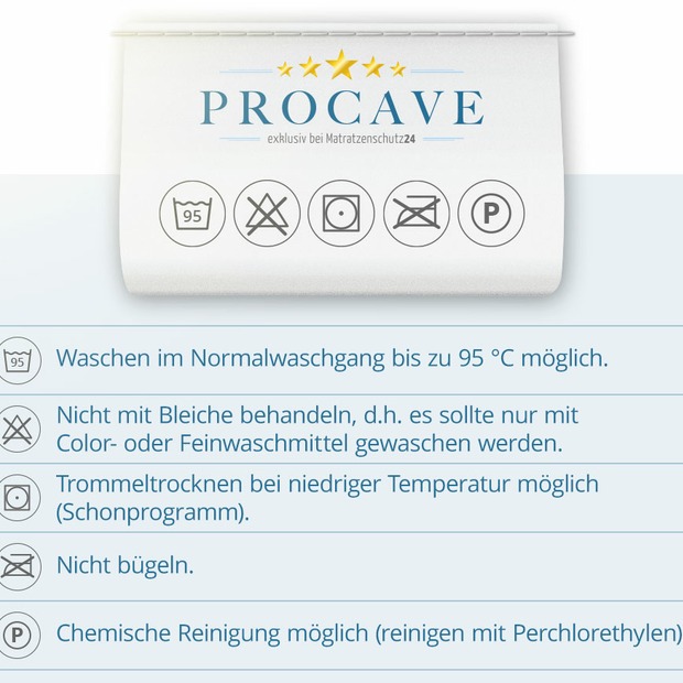 Wasserdichter Matratzenbezug in Blau