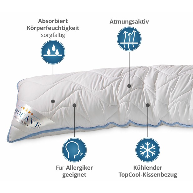 Seitenschläferkissen mit TopCool Kissen-Bezug