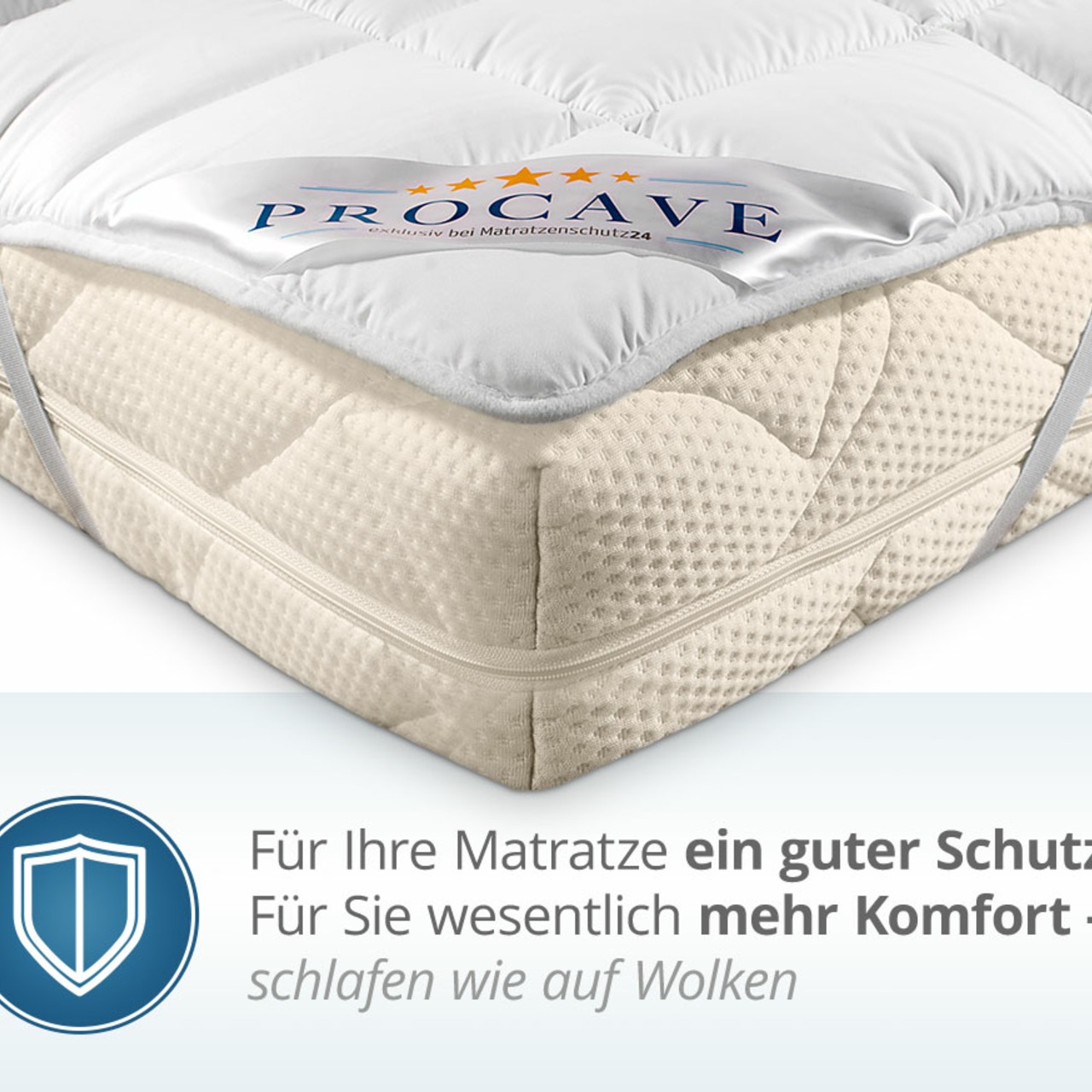 Microfaser Matratzenauflage (Micro-Comfort) mit 4 Eckgummis