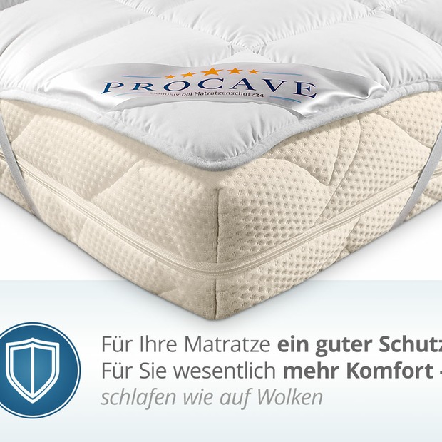 Microfaser Matratzenauflage (Micro-Comfort) mit 4 Eckgummis