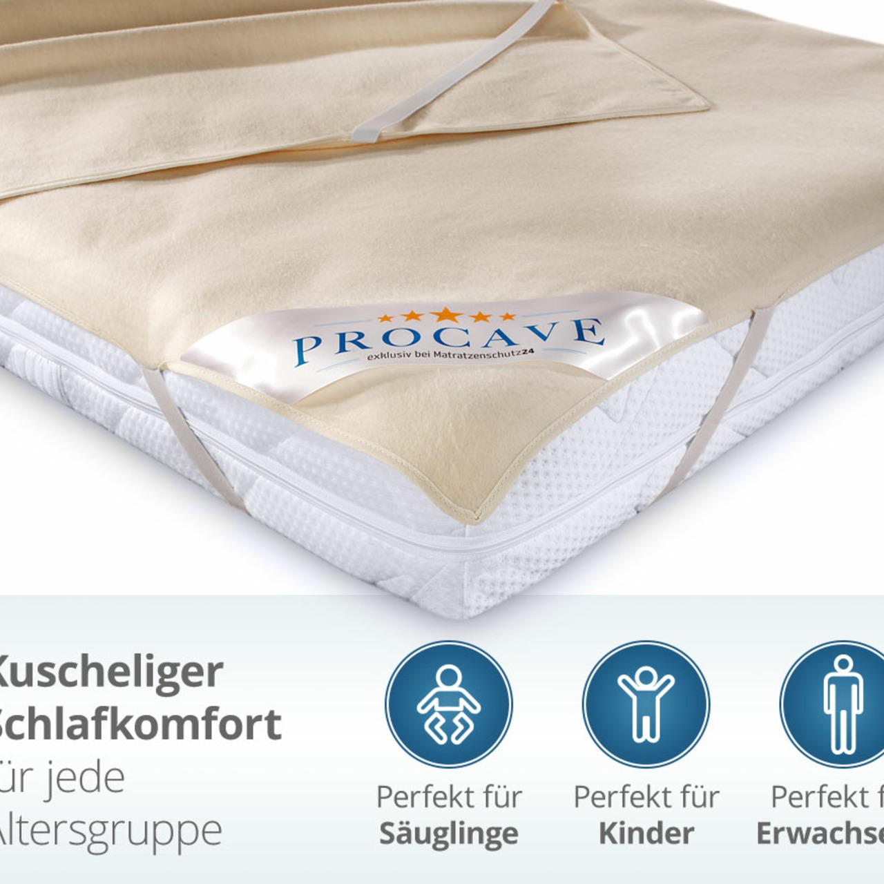 Matratzen-Auflage aus 100% Baumwolle mit Sanfor-Ausrüstung