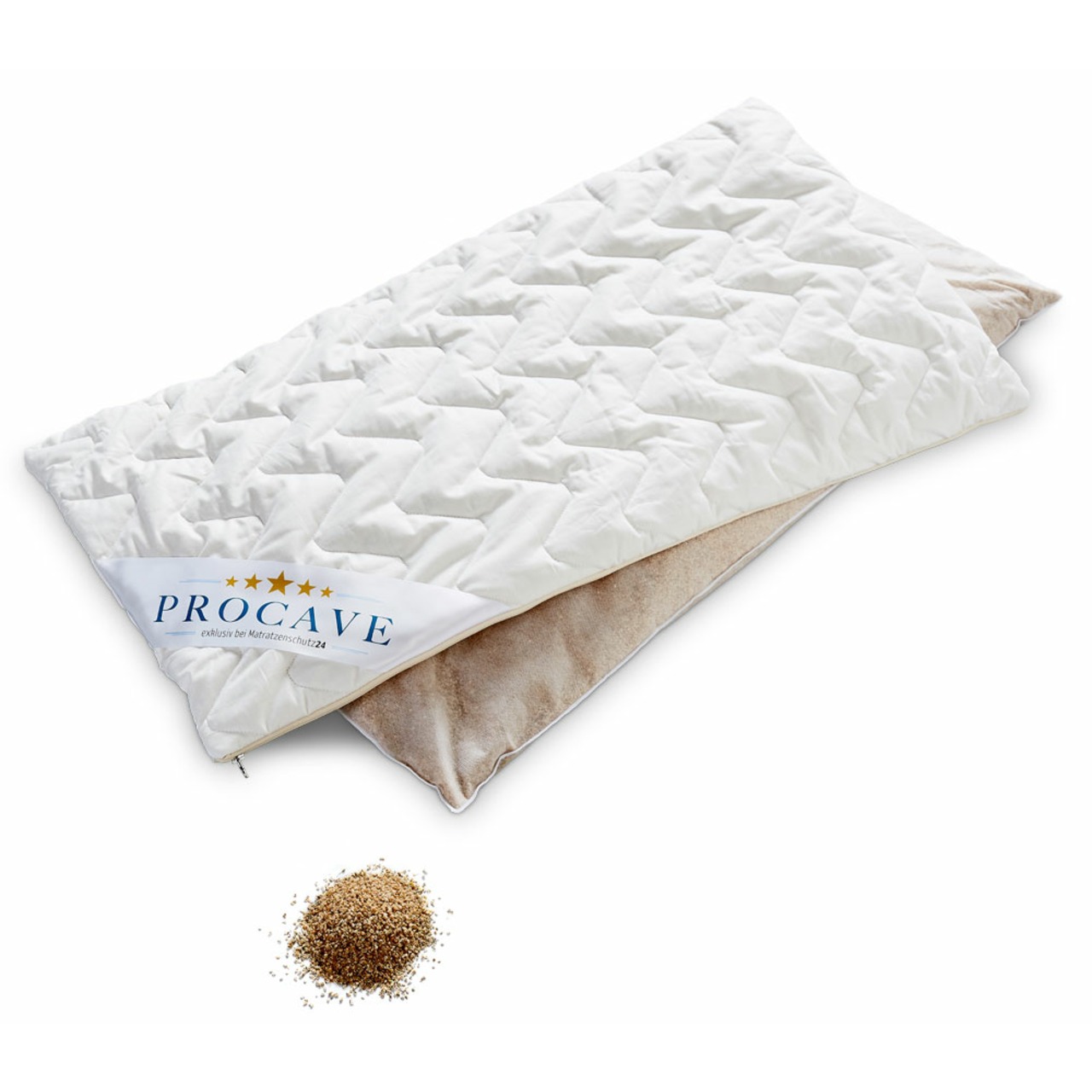 Hirsekissen mit waschbarem Bezug aus Baumwolle