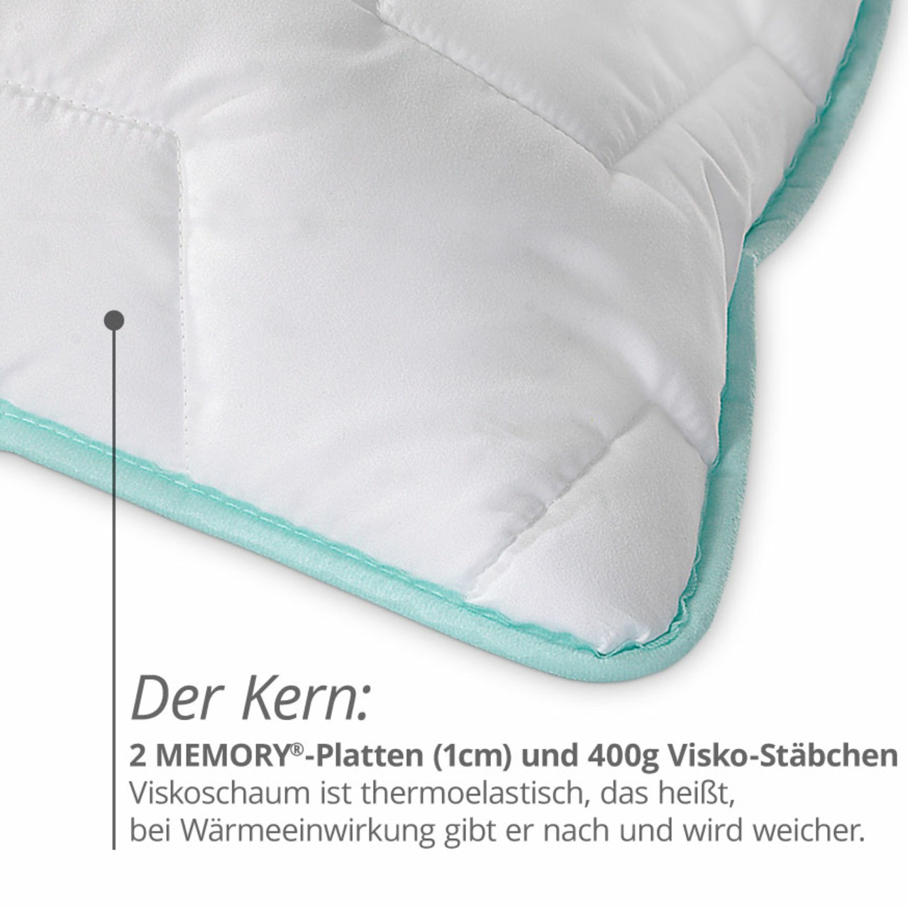 Nackenstützkissen Memory mit AloeVera Kissenbezug