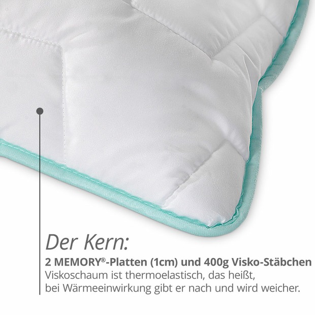Nackenstützkissen Memory mit AloeVera Kissenbezug